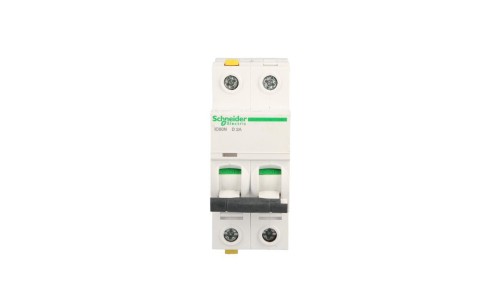 Wyłącznik nadprądowy 2P D 2A 6kA AC iC60N-D2-2 Acti9 A9F05202