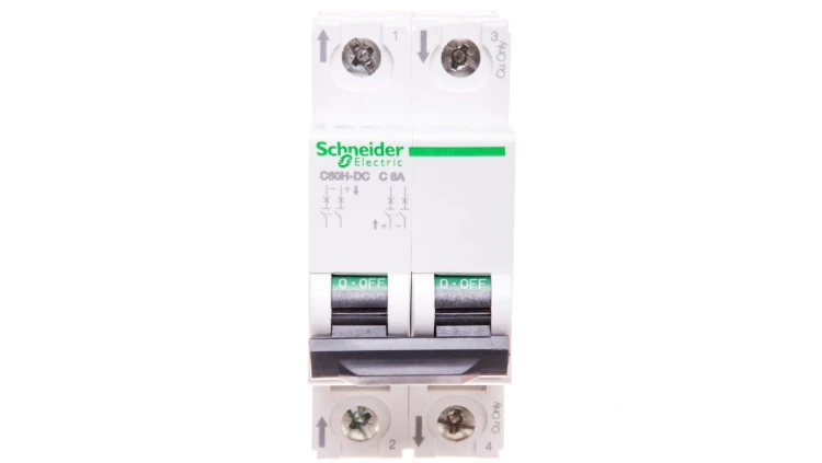 Wyłącznik nadprądowy 2P C 6A 6kA DC C60H-DC Acti9 A9N61526