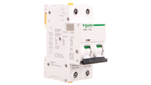 Wyłącznik nadprądowy 2P B 2A 6kA AC iC60N-B2-2 Acti9 A9F03202