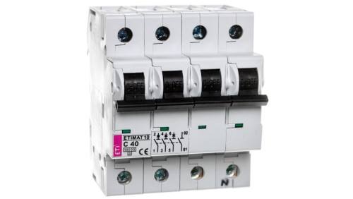 Wyłącznik nadprądowy 3P+N C 40A 10kA AC ETIMAT10 002136720