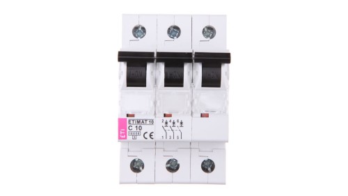 Wyłącznik nadprądowy 3P C 10A 10kA AC ETIMAT10 002135714
