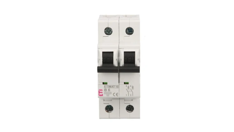 Wyłącznik nadprądowy 2P B 6A 10kA AC ETIMAT10 002123712