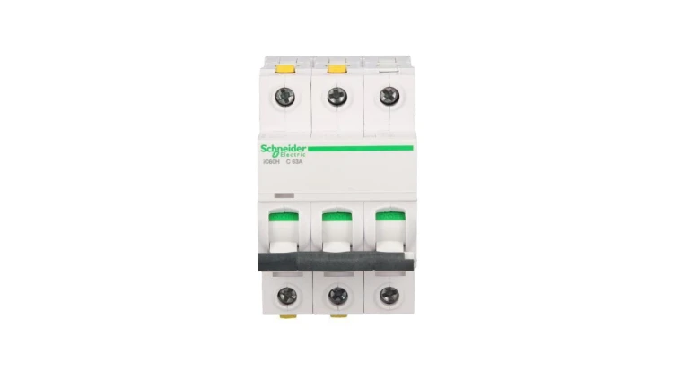 Wyłącznik nadprądowy 3P C 63A 10kA AC iC60H-C63-3 Acti9 A9F07363