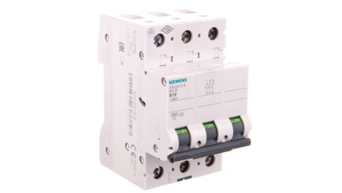 Wyłącznik nadprądowy 3P B 10A 6kA AC SENTRON 5SL6310-6