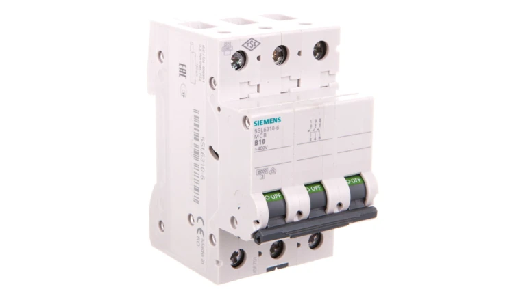 Wyłącznik nadprądowy 3P B 10A 6kA AC SENTRON 5SL6310-6
