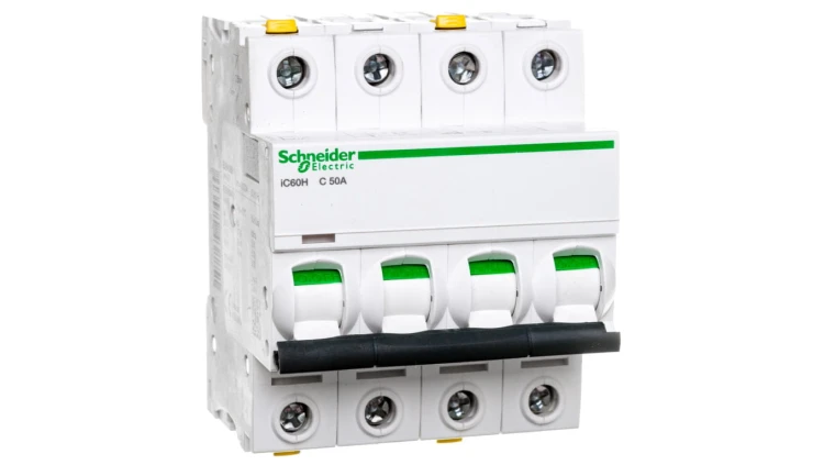 Wyłącznik nadprądowy 4P C 50A 10kA AC iC60H-C50-4 Acti9 A9F07450