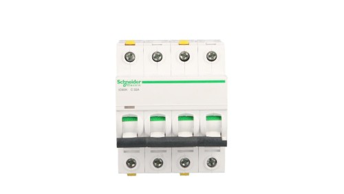 Wyłącznik nadprądowy 4P C 32A 10kA AC iC60H-C32-4 Acti9 A9F07432