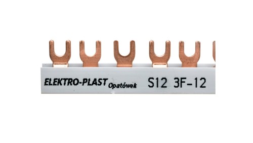 Szyna łączeniowa 3P 63A 12mm2 widełkowa (12mod.) 3F S12 3F-10 45.322