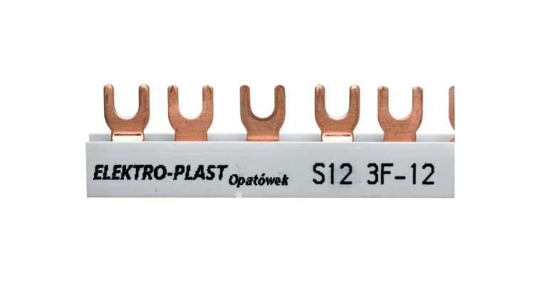Szyna łączeniowa 3P 63A 12mm2 widełkowa (12mod.) 3F S12 3F-10 45.322