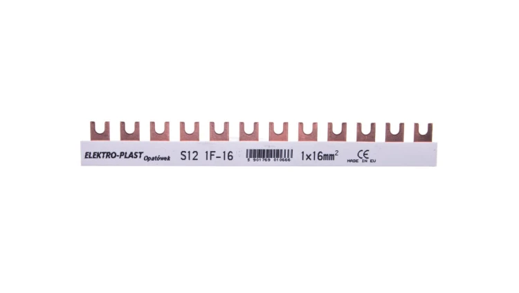 Szyna łączeniowa 1P 80A 16mm2 widełkowa (12 mod.) 1F S12 1F-10 45.121