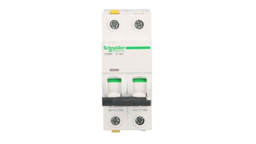 Wyłącznik nadprądowy 2P D 16A 6kA AC iC60N-D16-2 Acti9 A9F05216
