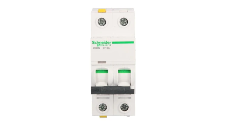 Wyłącznik nadprądowy 2P D 16A 6kA AC iC60N-D16-2 Acti9 A9F05216