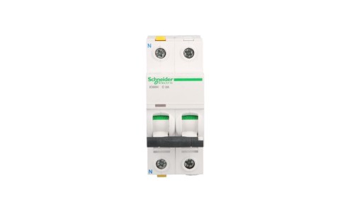 Wyłącznik nadprądowy 1P+N C 2A 10kA AC iC60H-C2-1N Acti9 A9F07602