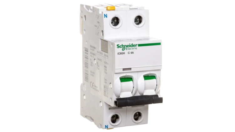 Wyłącznik nadprądowy 1P+N C 4A 10kA AC iC60H-C4-1N Acti9 A9F07604