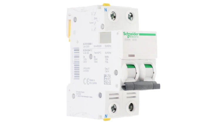 Wyłącznik nadprądowy 1P+N B 6A 6kA AC iC60N-B5-1N Acti9 A9F03606