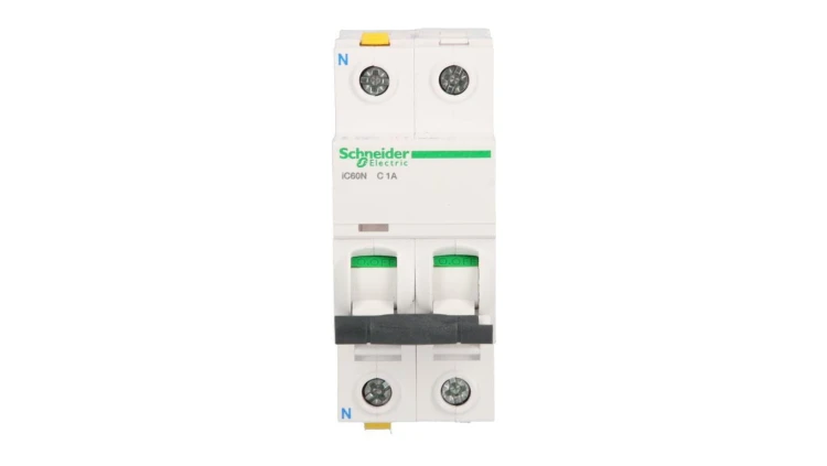 Wyłącznik nadprądowy 1P+N C 1A 6kA AC iC60N-C1-1N Acti9 A9F04601