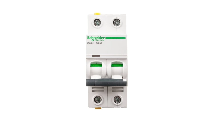 Wyłącznik nadprądowy 2P C 20A 6kA AC iC60N-C20-2 Acti9 A9F04220