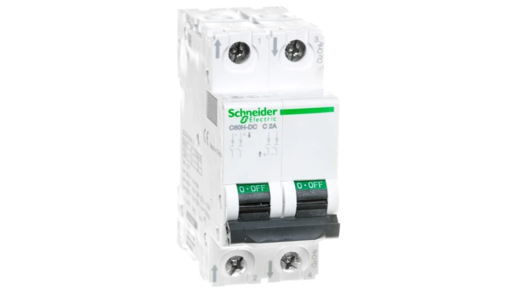 Wyłącznik nadprądowy 2P C 2A 6kA DC C60H Acti9 A9N61522