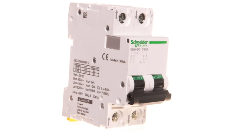 Wyłącznik nadprądowy 2P C 63A C60H-DC Acti9 A9N61539