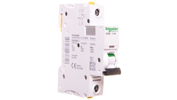 Wyłącznik nadprądowy 1P C 4A 10kA AC iC60H-C4 Acti9 A9F07104