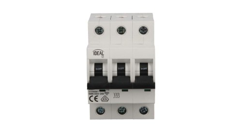 Wyłącznik nadprądowy 3P C 63A 6kA AC KMB6-C63/3 VDE 23166