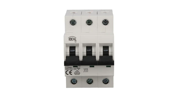 Wyłącznik nadprądowy 3P C 63A 6kA AC KMB6-C63/3 VDE 23166