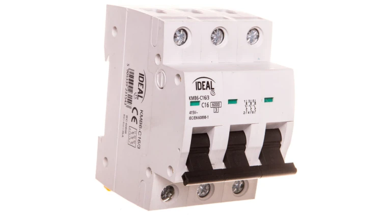 Wyłącznik nadprądowy 3P C 16A 6kA AC KMB6-C16/3 VDE 23154