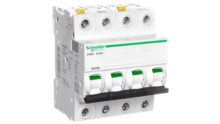 Wyłącznik nadprądowy 4P B 63A 6kA AC iC60N-B63-4 Acti9 A9F03463