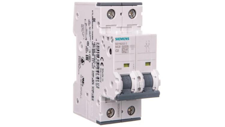 Wyłącznik nadprądowy 2P C 2A 6kA AC SENTRON 5SY6202-7