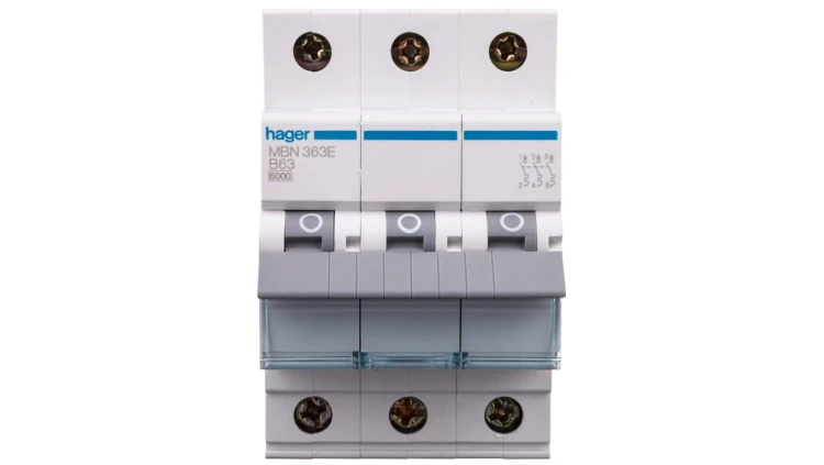 Wyłącznik nadprądowy 3P B 63A 6kA AC MBN363E