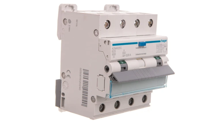 Wyłącznik różnicowo-nadprądowy RCBO 4P B25A 0,03A Typ A 6kA RCBO ADM425C