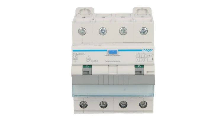Wyłącznik różnicowo-nadprądowy RCBO 4P C32A 0,03A Typ A 6kA RCBO ADM482C