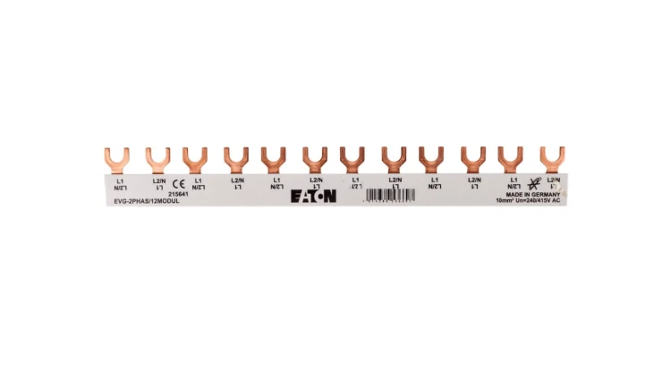 Szyna łączeniowa 2P 63A 10mm2 widełkowa (12 mod.) EVG-2PHAS/12MODUL 215641