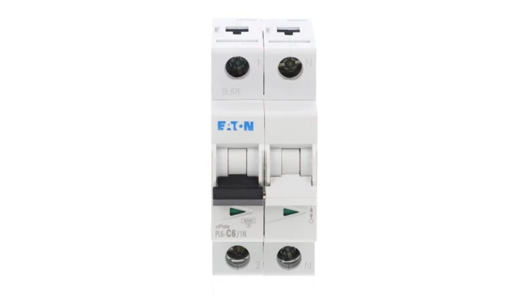 Wyłącznik nadprądowy 1P+N C 6A 6kA AC PL6-C6/1N 106031