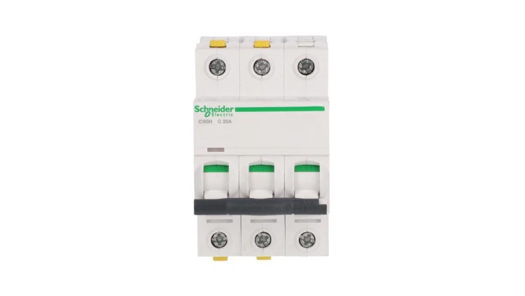 Wyłącznik nadprądowy 3P C 20A 10kA AC iC60H-C20-3 Acti9 A9F07320