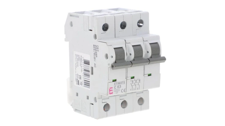 Wyłącznik nadprądowy 3P C 63A 6kA AC ETIMAT 6 002145522