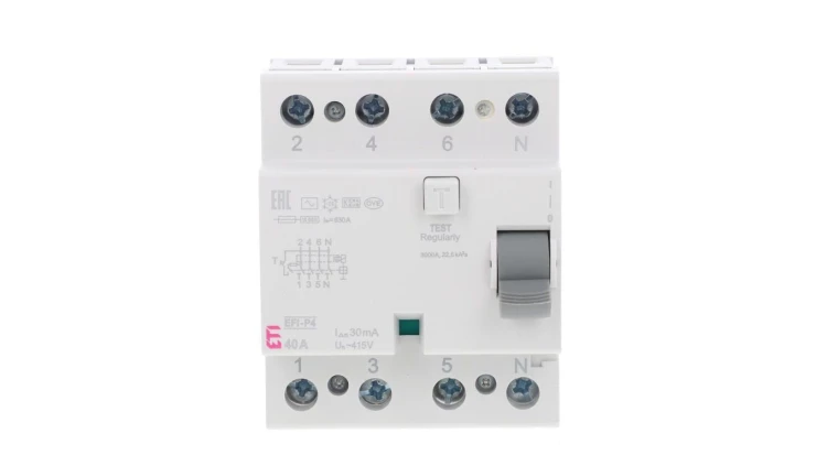 Wyłącznik różnicowoprądowy 4P 40A 0,03A typ AC EFI-P4 AC 40/0.03 002061612