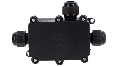 Puszka instalacyjna PI3P PG9-3P IP68 listwa zaciskowa pokrywa na wkręty kolor czarny 63.3