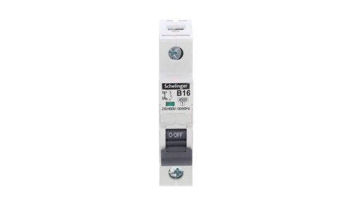 Wyłącznik nadprądowy 1P B 16A 4,5kA AC SCHELINGER A02-G7-1P-B16