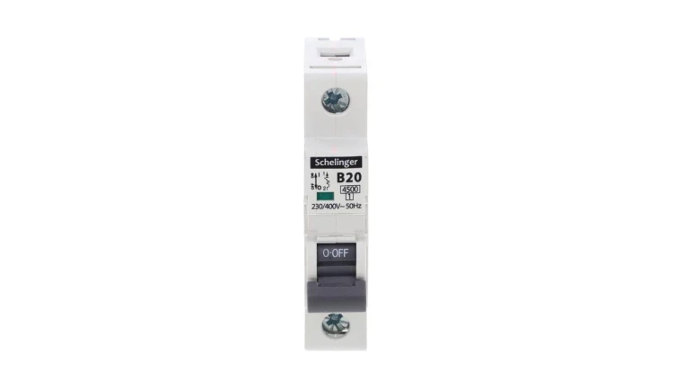 Wyłącznik nadprądowy 1P B 20A 4,5kA AC SCHELINGER A02-G7-1P-B20