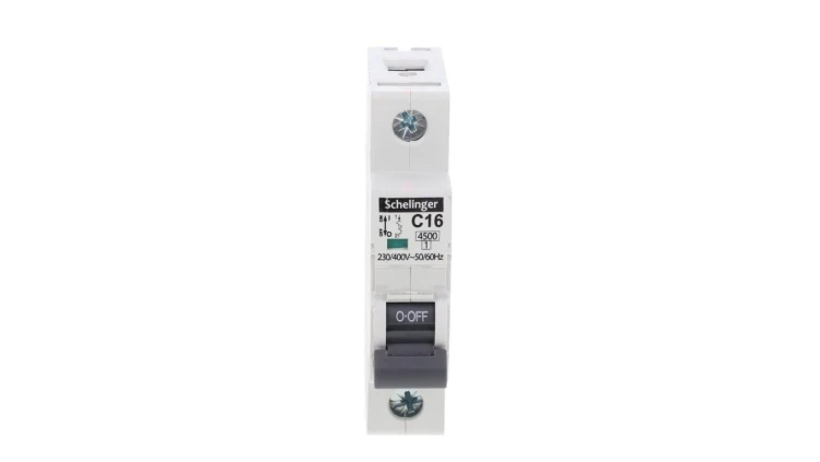 Wyłącznik nadprądowy 1P C 16A 4,5kA AC SCHELINGER A02-G7-1P-C16