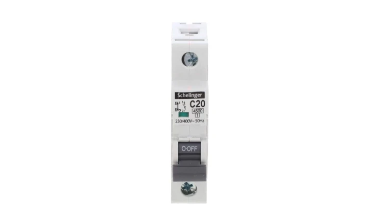 Wyłącznik nadprądowy 1P C 20A 4,5kA AC SCHELINGER A02-G7-1P-C20