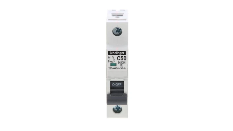 Wyłącznik nadprądowy 1P C 50A 4,5kA AC SCHELINGER A02-G7-1P-C50