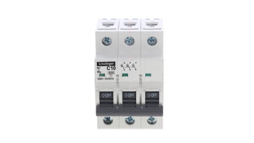 Wyłącznik nadprądowy 3P C 10A 4,5kA AC SCHELINGER A02-G7-3P-C10