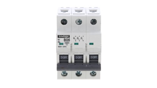 Wyłącznik nadprądowy 3P B 6A 4,5kA AC SCHELINGER A02-G7-3P-B06