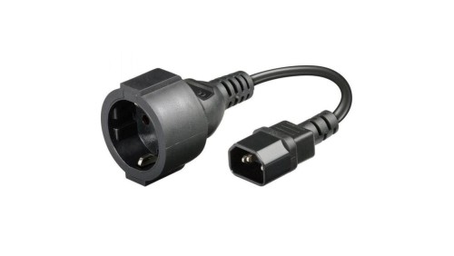 Adapter Zasilania IEC320 C14 na Schuko F Gniazdo 23cm
