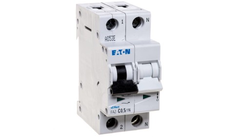 Wyłącznik nadprądowy 1P+N C 0,5A 15kA AC FAZ C05/1N 278657