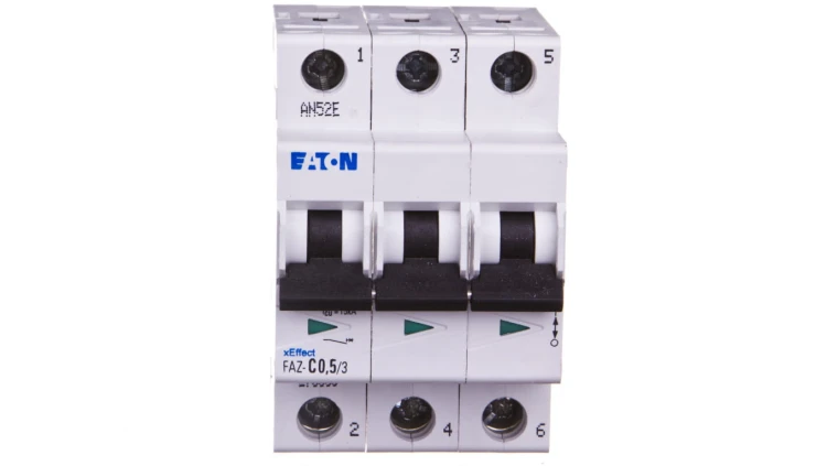 Wyłącznik nadprądowy 3P C 0,5A 15kA AC FAZ C05/3 278856
