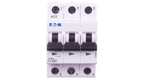 Wyłącznik nadprądowy 3P C 3A 15kA AC FAZ C3/3 278863