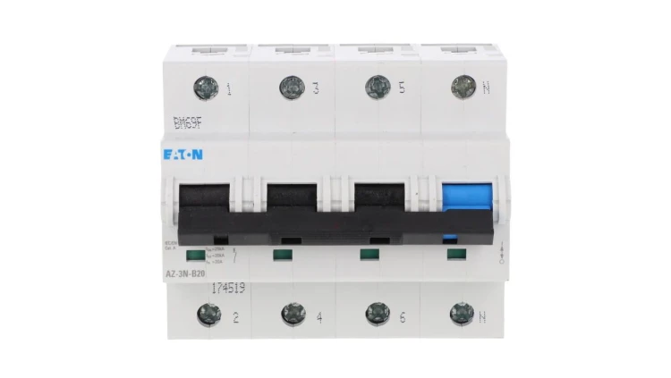 Wyłącznik nadprądowy 3P+N B 20A 25kA AC AZ-3N-B20 174519